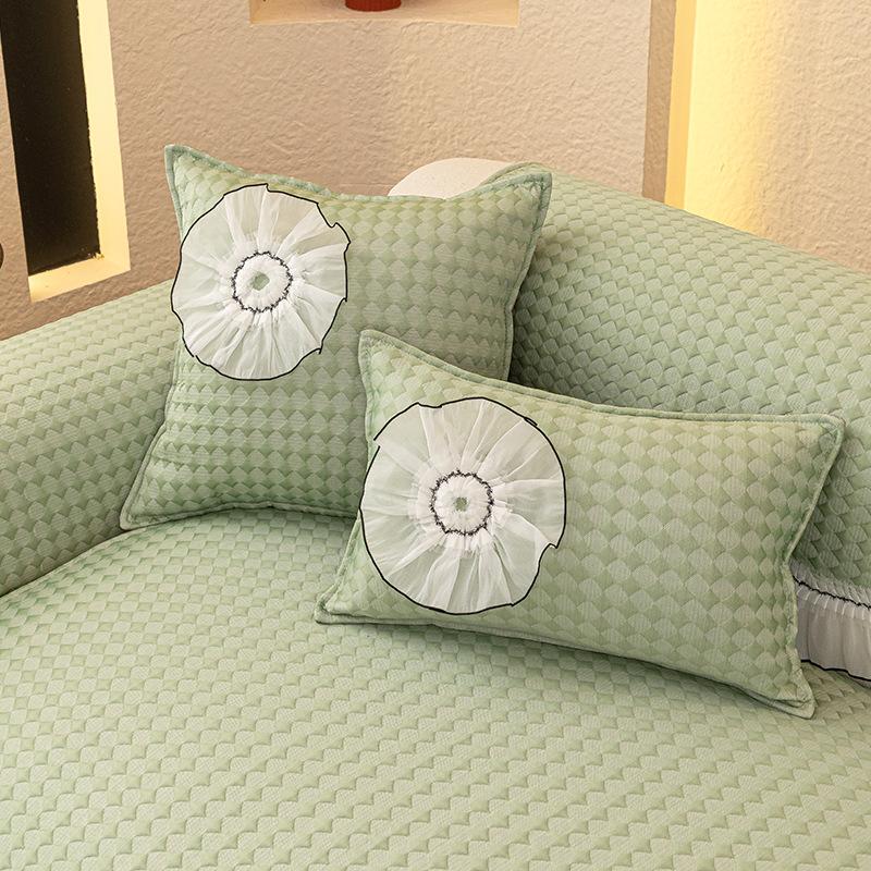 Summer Sofa Cushion  New Cool High-End Sofa Mat Seat Cushion Straight Row Sofa Cover Cover Cloth