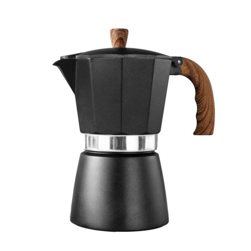 

150ml Comfortable Aluminum Coffee Pot Moka Espresso Percolator Pot Suitable for Electric Stoves Gas Stoves | Coffee Pots