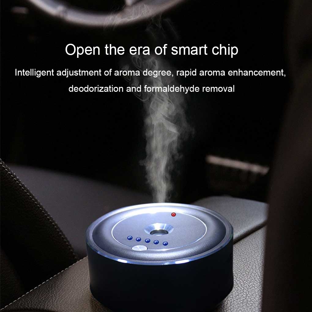 Difuzor de aromă cu ulei esențial pentru mașină automat universal, cu 5 trepte de viteză reglabile, odorizant de aer, mașină de parfumat