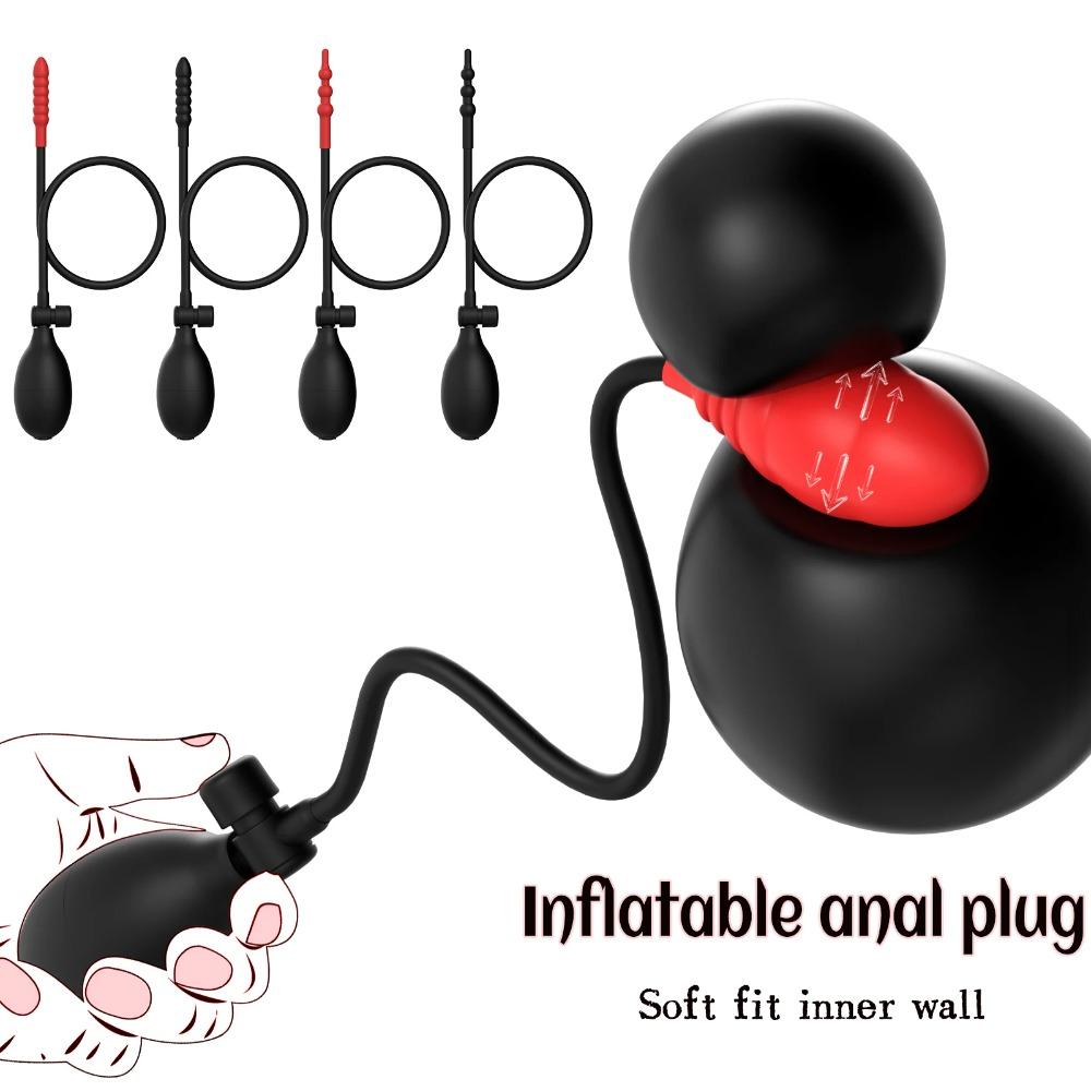New Inflatable Butt Plug Expansion Vagina Anal Dilator Stimulator Prostate Massager Huge Bead Dildo Anal Plug Adult Womens Tool