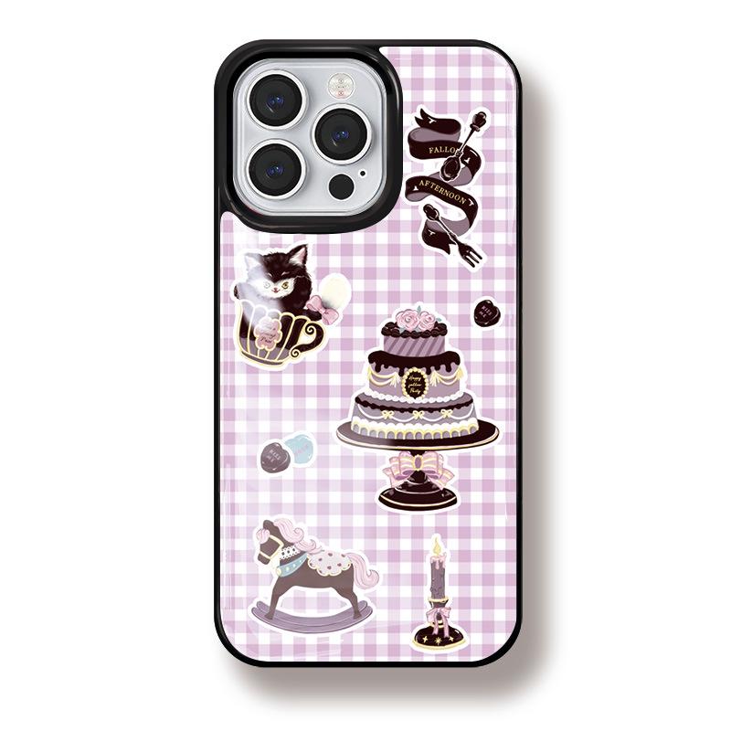 

Чехол Zhitai для iPhone 16 Pro Max и Huawei Mate 60 Pro Cartoon для женщин iPhone 12/12 Pro