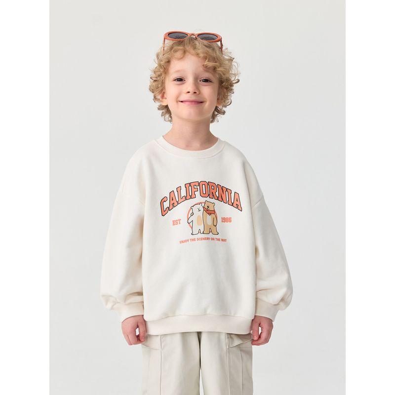 Mark Jenny Boys' Alphabet Bear Soft Sweatshirt Baby Pullover 2026 Spring New Style 551132