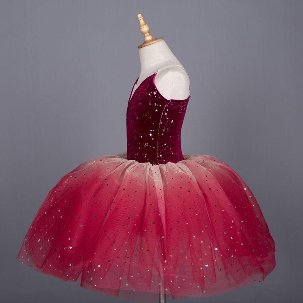 Adjustable Straps Kids Ballet Dress Sequin Princess Dress Fashion Ballet Tutu  Kids Girls