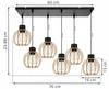 Hanging Lamp, Ceiling Chandelier, Wooden, Led Lampshade