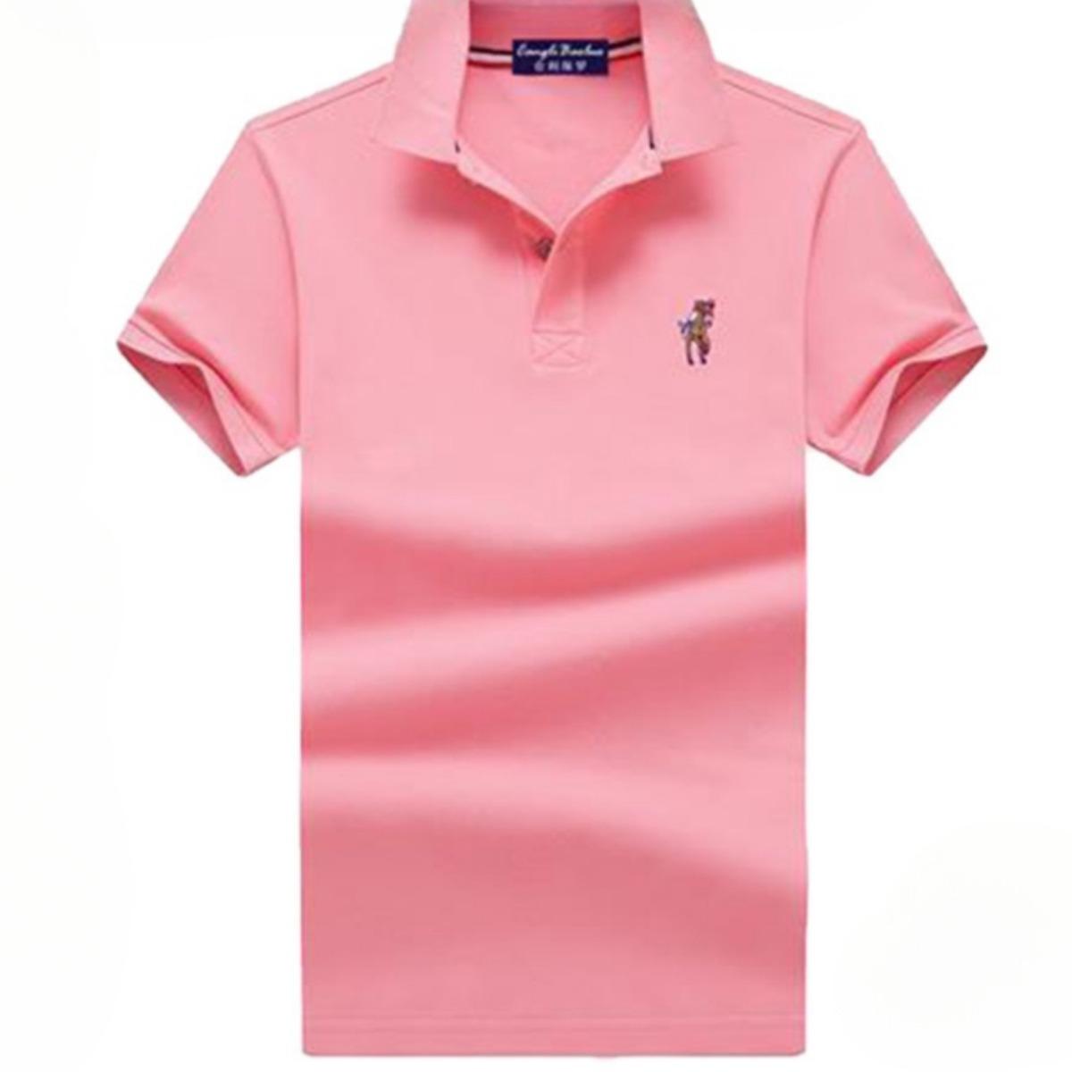 

TrendHub Хлопковое мужское поло с коротким рукавом однотонное с вышивкой деловое кэжуал поло 5XL