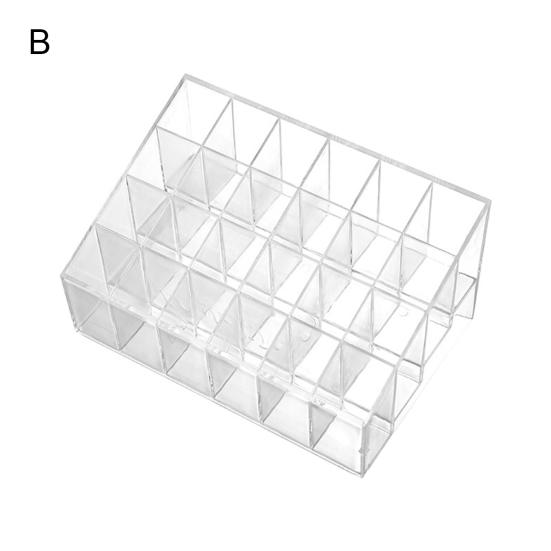 Large Capacity Lipstick Box Multifunctional PS Clear Cosmetic Makeup Organizer Holder for Home