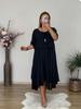 2025 Elegant Plus Size Two-Piece Summer Dress - Slimming, Tummy Concealing Solid Color Skirt