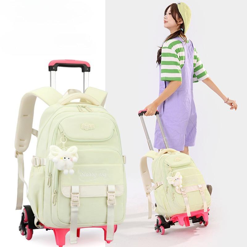 Zaino Trolley Scuola per Bambini con Ruote Zaino Studenti Borsa Libri Borsa Scuola a Rotelle per Bambine Bambini Zaino con Ruote