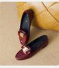 One Foot Women's Shoes Lazy Shoes 2026 Spring and Autumn New Work Soft Leather Patent Leather Single Shoes Low Heel Versatile Women's Shoes