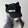 Women'S Cat'S Ears Harajuku Gothic Lolita Beret Y2K Girls' Steampunk Punk Zipper Handmade Sun Hat Cap