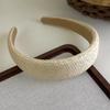 Bohemian Straw Wide-Brimmed Headband for Women - Vacation Style Hair Accessory