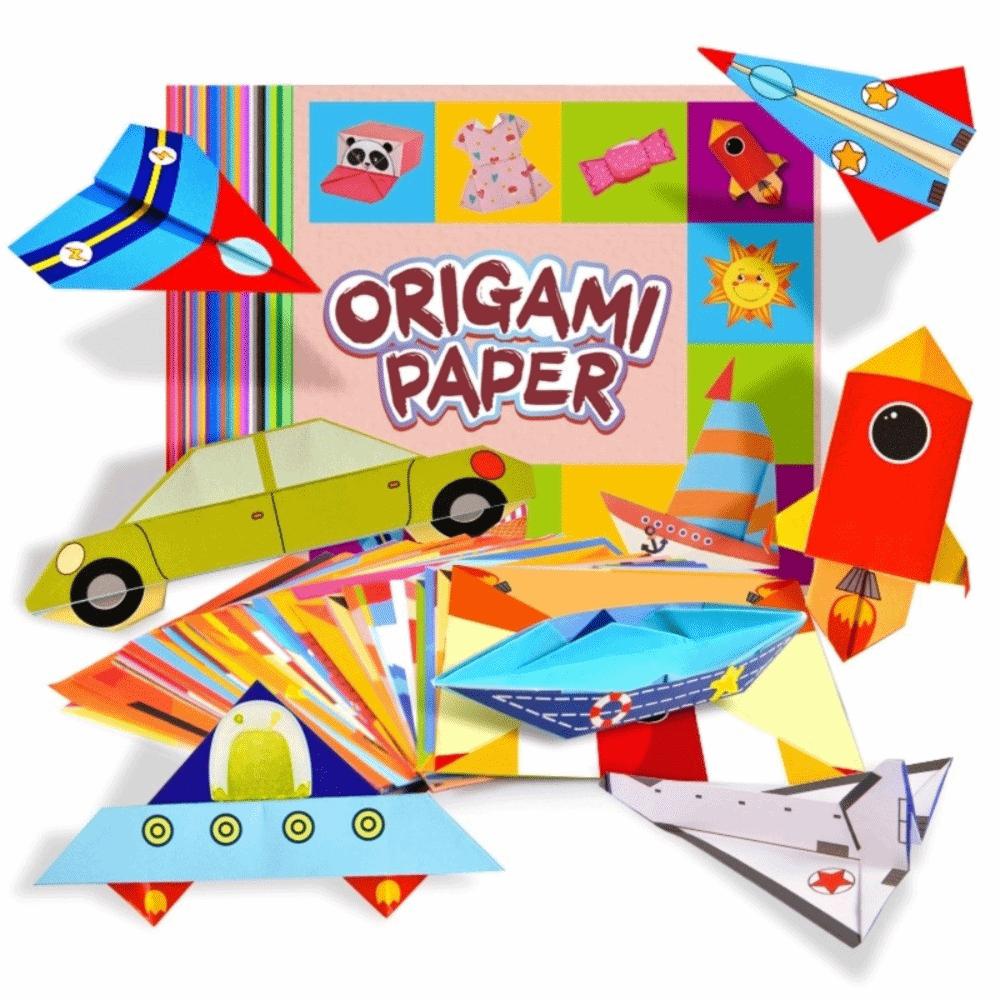 54 Creative Origami Paper Set DIY Art Origami Craft Kit New Colored Paper Craft for Kids Adults