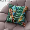 Tropical Leaves Floral Pillow Covers Pattern Cushion Cover Suitable for Sofa Bedroom Car Pillow Cover