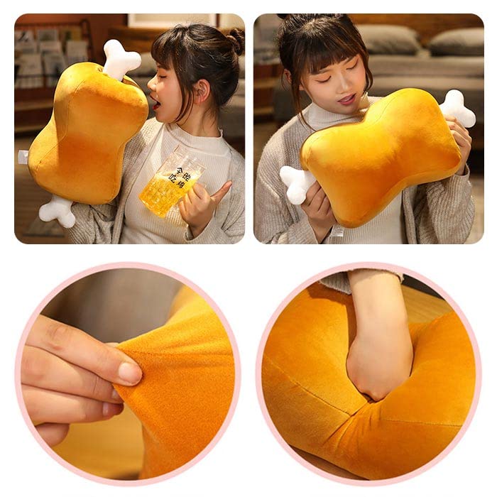 Mammoth Meat Plush Soft and Body Fun Toy, Chewy, Bone-in, Pillow, Cushion, Item, Event, Party, Halloween, Christmas, 422218cm