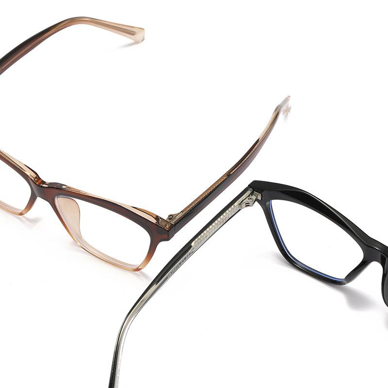 35021 Fashion Square Ferrule Legs Tr90 Glasses Frame 2023 New Anti-Blue Flat Glasses Unisex
