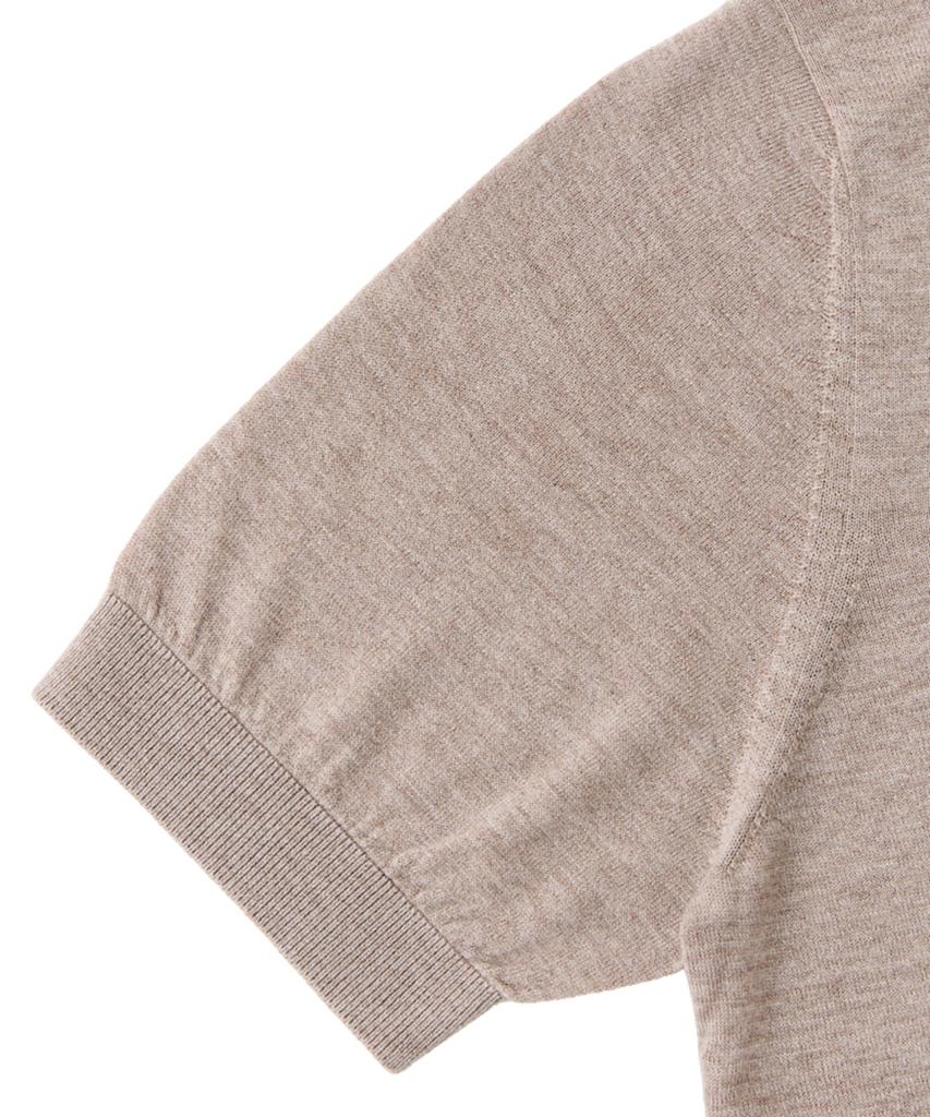 VERNO 26Ss Cashtouch Short Sleeve Polo Knit Beige