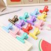 8PCS Binder Clips Round Tail Safety Design Metal Clips Stable Clamping Force Macaron Fresh Color Clips Rust Resistant Office School Supplies