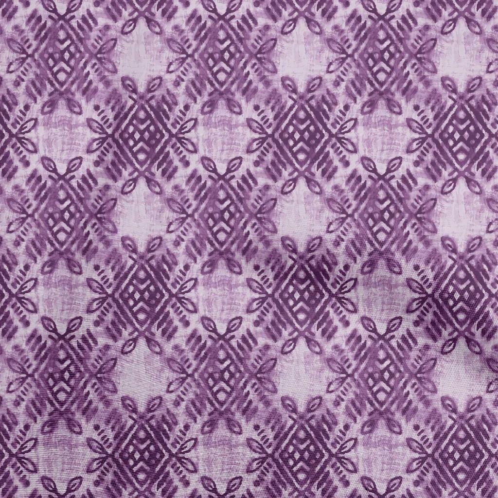 oneOone Cotton Flex Dark Brown Fabric Geometric Sewing Material Print Fabric By The Yard 40 Inch