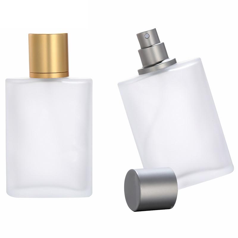 50Ml/100Ml Screw Top Sandblasted Glass Perfume Bottle Liquid Spray Empty Bottle Frosted Dispenser Bottle Makeup Sub-Bottling