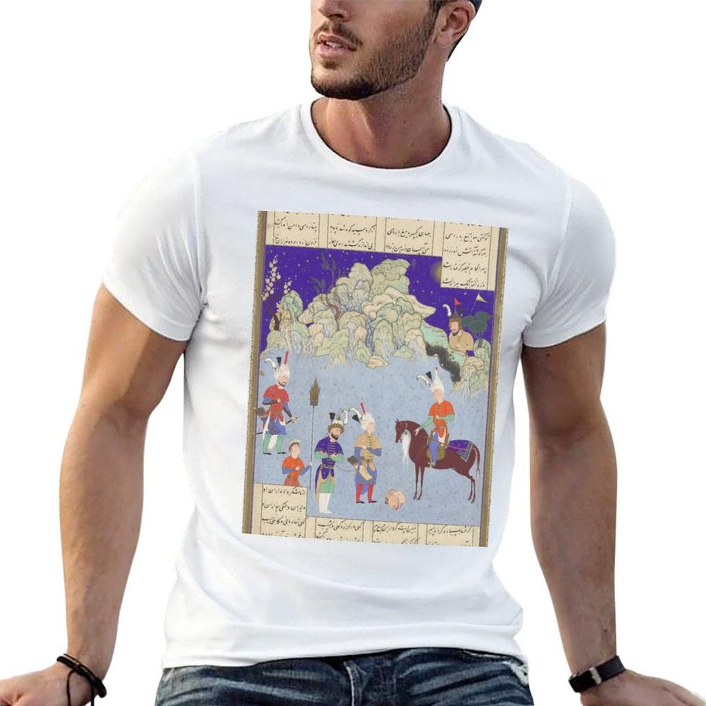 Persian Miniature Tshirt Basic Lightweight Short Sleeve Tee