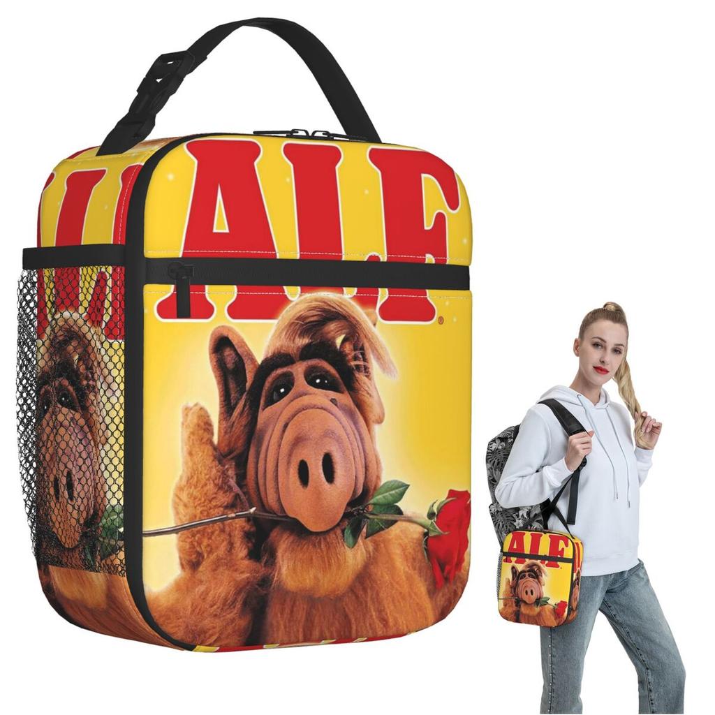 Alf Daumen Hoch Alien Leben Isolierte Lunchtasche für Damen Kinder Auslaufsichere Lebensmittelboxen Thermische Lunchbox Tragetasche