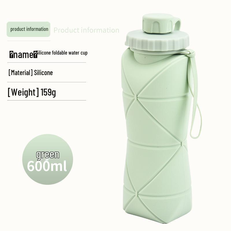 Silicone Foldable Water Cup: Heat-Resistant, Drop-Proof, Portable, Telescopic Kettle with Box for Outdoor Sports and Travel