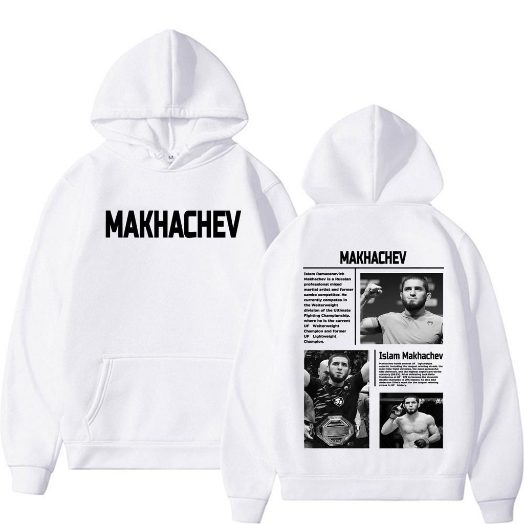 Ma King Islam Makhachev Fan Gaver Hættetrøjer Mænd Kvinder Volds Æstetik Bodywarmer Sweatshirts Afslappet Fleece Oversized Hættetrøje