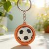 3D Printed Football Keychain, Mini Rotatable Football Fidget Keychain, Compact Stress Relief Sports Ball Key Chain for Keys Backpack Wallet Gift