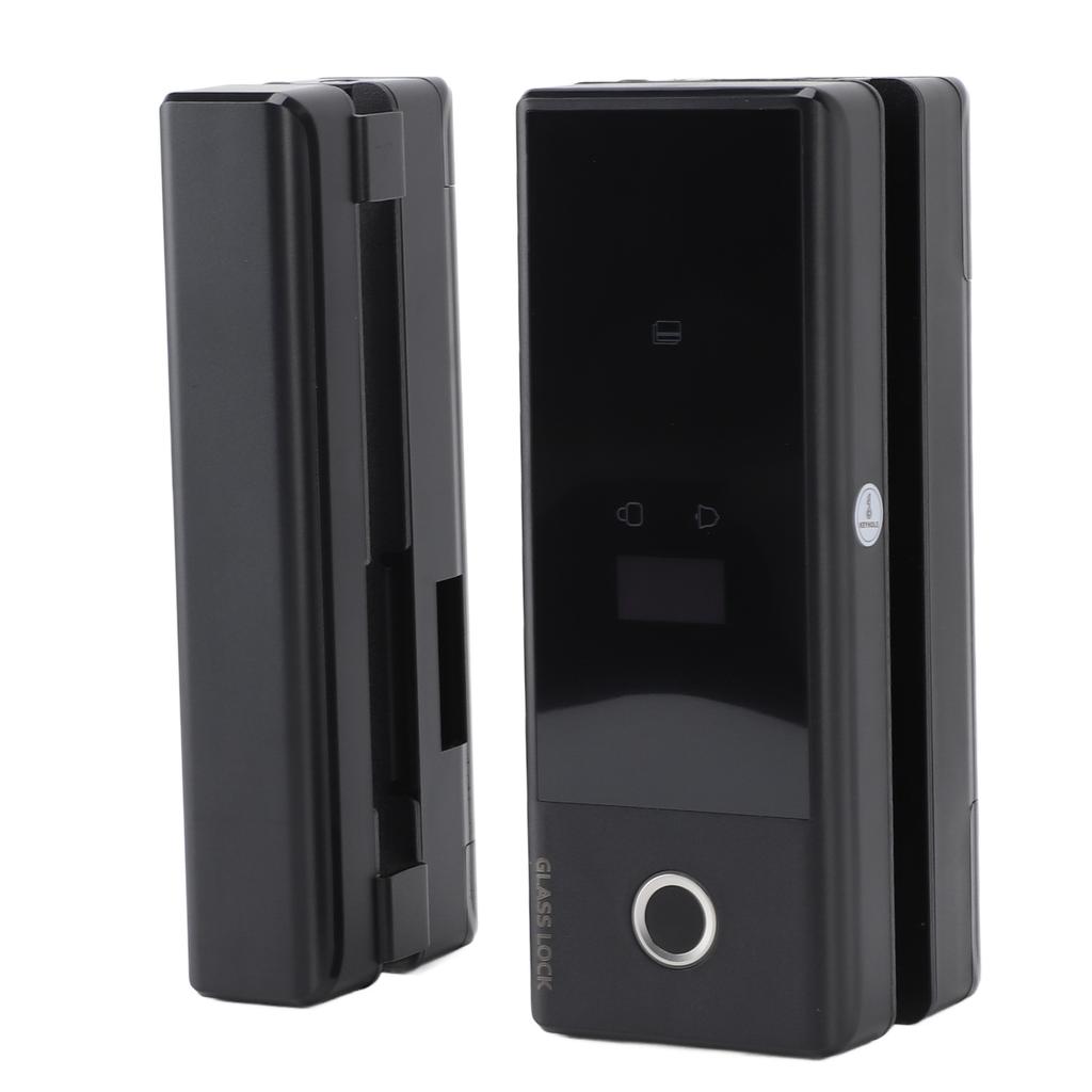 Electronic Glass Door Safety Lock 4 Ways Unlock TYPE C Interface Smart Glass Door Safety Lock with Keys for Office