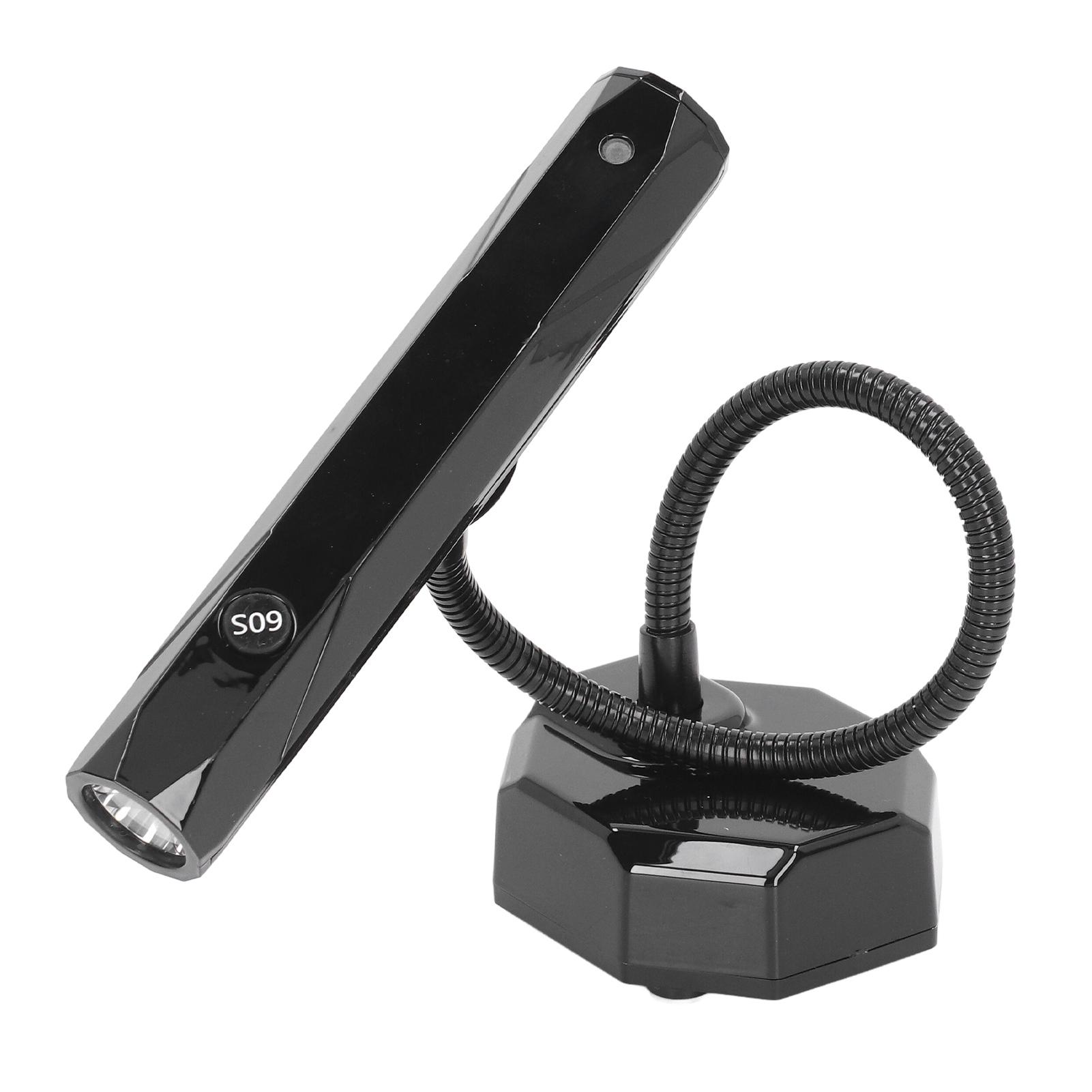 

Лампа для ногтей на гусиной шее, быстросохнущая, перезаряжаемая, светодиодная, настольная, на гусиной шее, для маникюра, черная