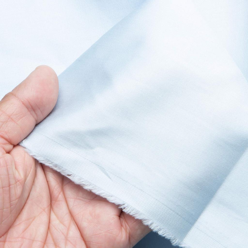 Nippon Chuko Cotton Satin 108cm Wide X 9m Light Solid Color Fabric, Cut, Blue, YS11063-53-9M,