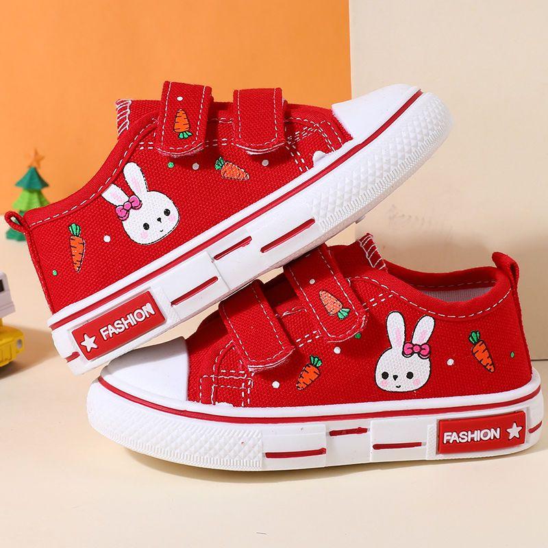 Girls' Canvas Shoes Baby Soft Sole Single Shoes 1-3-6 Years Old Children's Breathable Canvas Shoes Boys' Shoes Spring and Autumn
