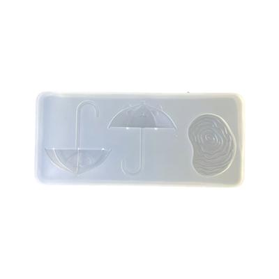 Flexible Resin Mold Pendant Molds Umbrella Shape Silicone Texture for Epoxy Crafts and Creative Wall Decorations