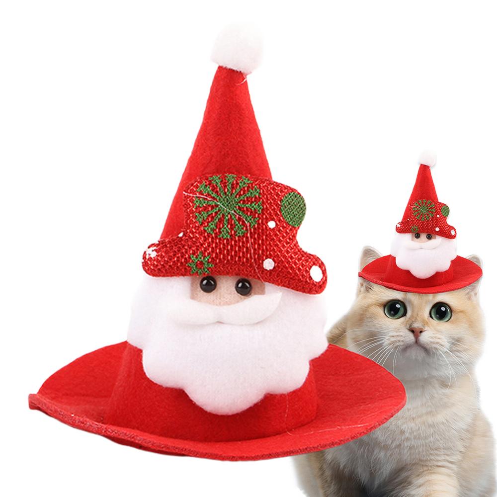Christmas Pet Hat Funny Festive Warm Headwear Pet Festive Outfit Winter Hat For Celebration Party Winter Event Photoshoot