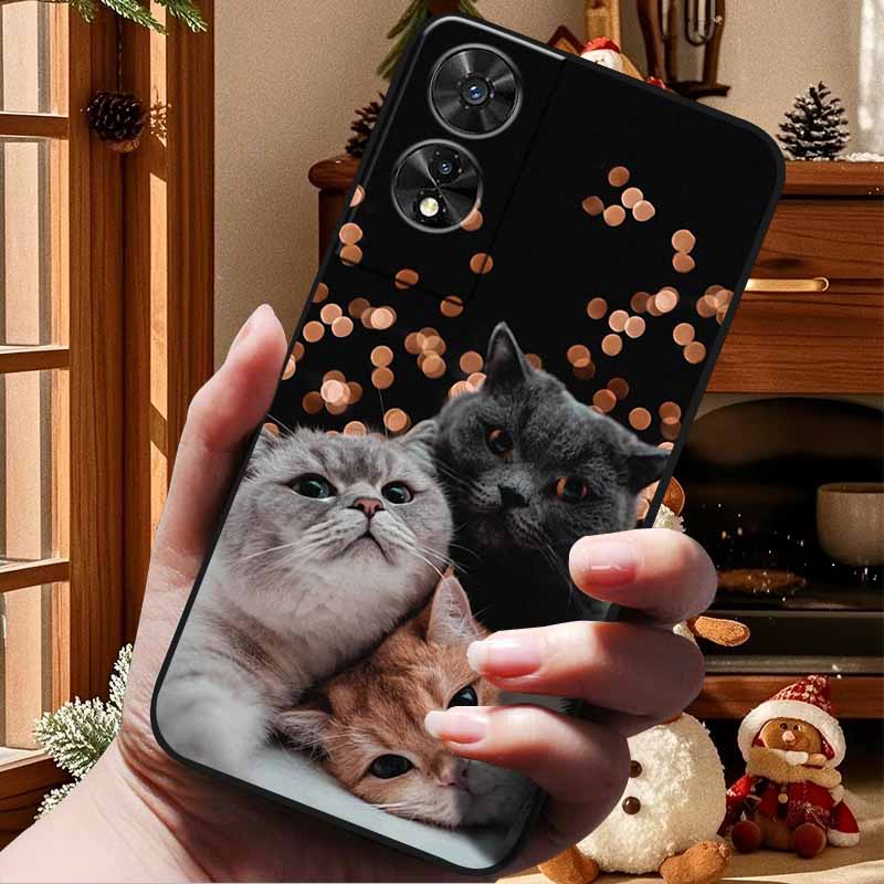 For TCL 505 Case Soft TPU Silicone Back Cover for TCL 505 Phone Case Lovely Painted Cat Etui Coque Funda for TCL505 Shell Cool