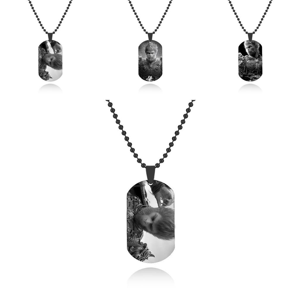 Stunning Black Myth Wukong Necklace Keychain Pendant With Durable Stainless Steel Design