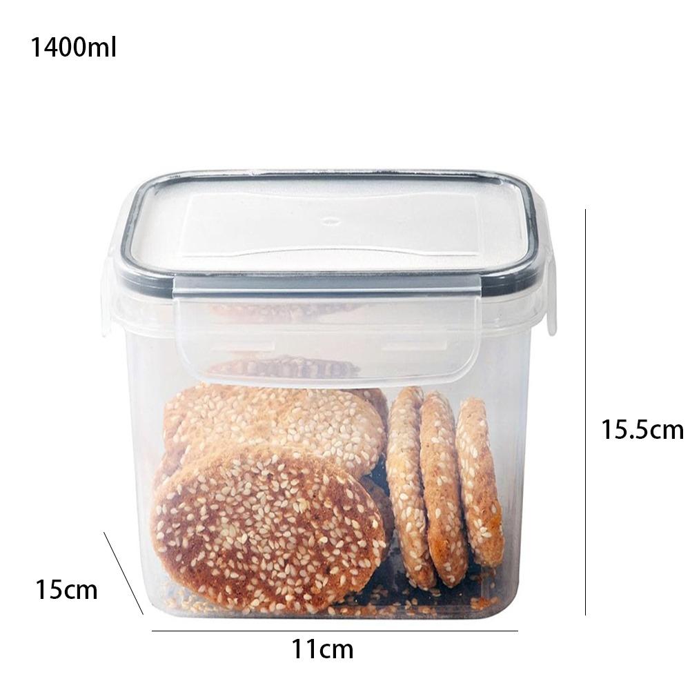 520-2000ml Sealed Jars Transparent Keep Fresh Function Kitchen Storage Container Moisture-proof Food Storage Tank