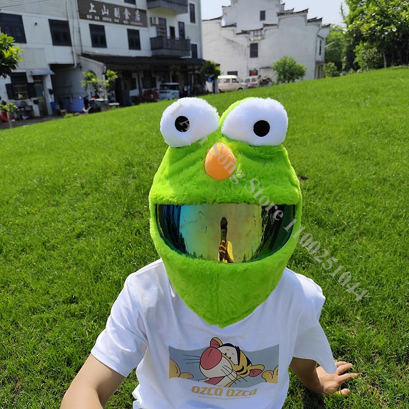 Motorcycle Helmet Covers Cartoon Plush Helmet Protective Cover Helmet Full Face Covers For Funny Personalized Riding Helmets