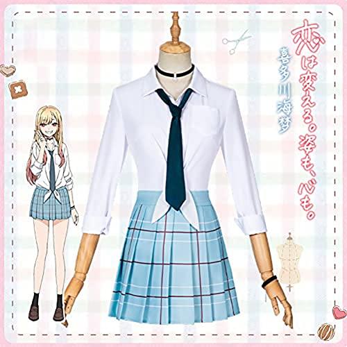 [Formemory] Sono Bisque Doll Wa Koi Wo Suru Cosplay, Kitagawa Marin Cosplay Costume, Kitagawa Marin Cosplay Uniform Set with Tie and Cosplay Props, Ac