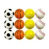 12 Stück Mini-Ball-Spielzeug Angst Stressabbau Realistische Mini-Squeeze-Basketballbälle für Partygeschenke Dekoration