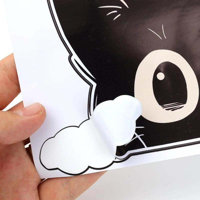 Car Stickers Black Cat Waterproof PVC Decals Scratches Masking Cute Creative Applicable for Cars Motorcycles