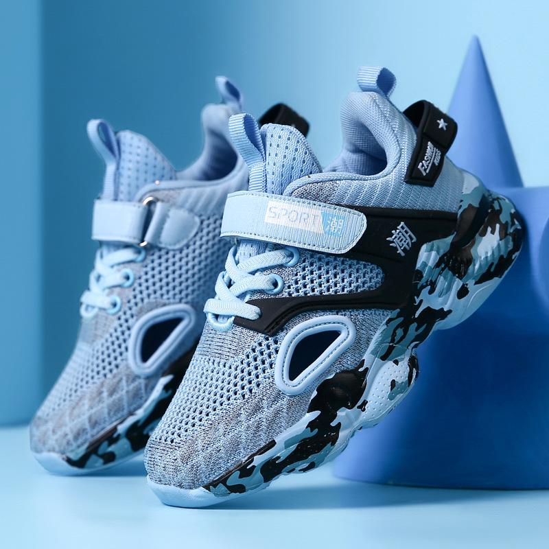 

Boys Summer Sports Shoes Fashion Hollow Casual Shoes Children s Running Shoes 28 сірий колір