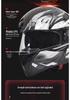 Unisex Full Face Motorcycle Helmet with LED Taillight, All-Season, Flip-Up, 3C/DOT Certified