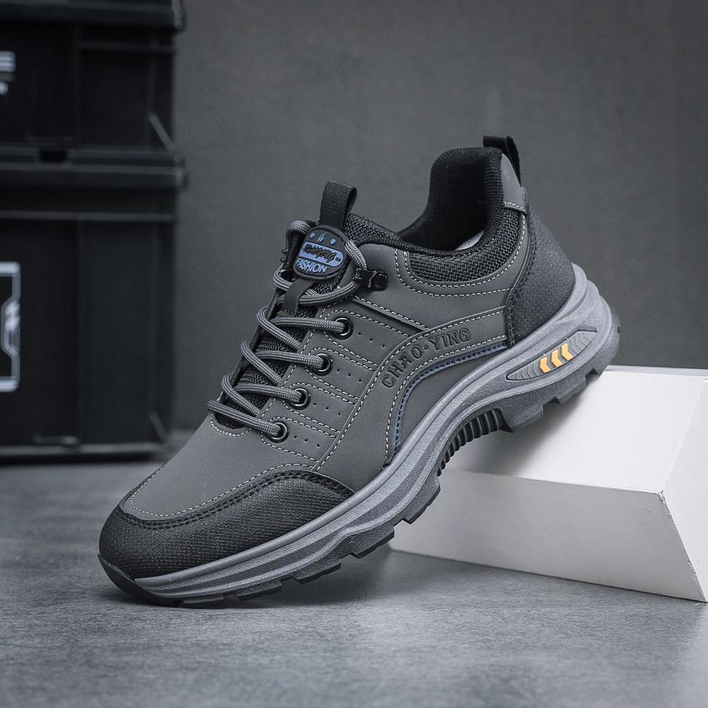 Men's shoes spring new platform comfortable outdoor hiking shoes Korean version trend lightweight breathable sports shoes