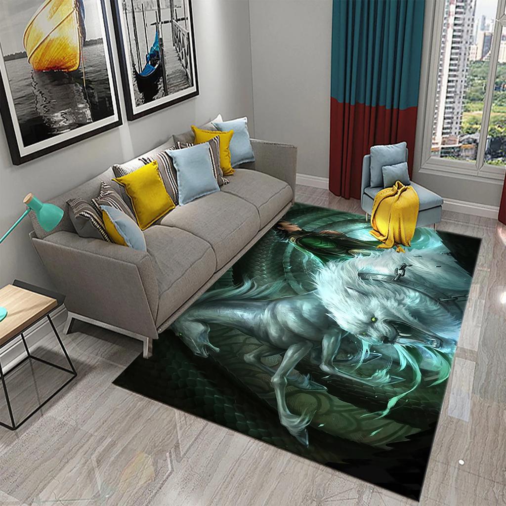 3D Forest Magical Creature Carpet for Home Decor Carpet Living Room Kids Bedroom Doormat Floor Mat Carpet Bathroom Anti Slip Rug