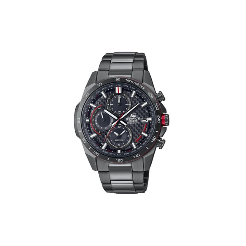 

Casio CASIOEDIFICE series red and black contrast solar powered six-station radio wave classic pointer three eyes and seven hands date EQW-A2000DC-1APR чорний