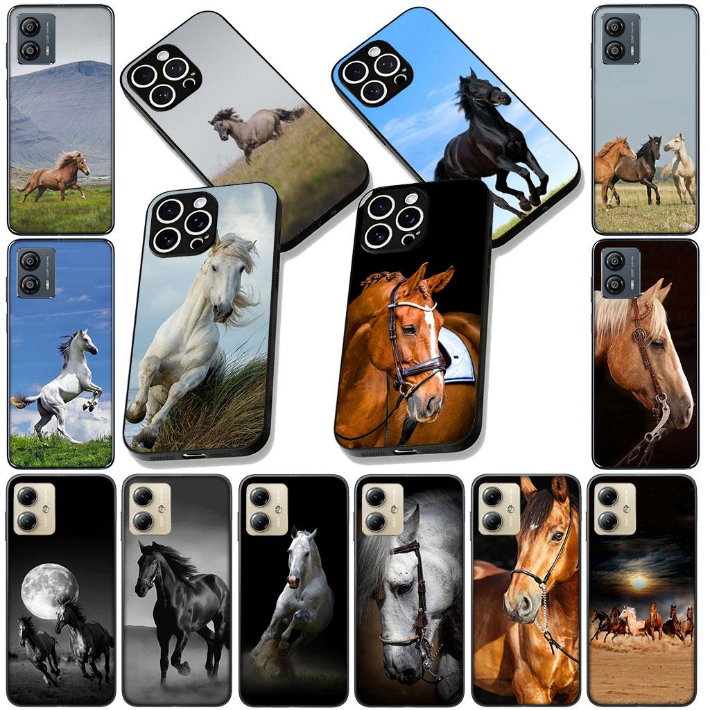 Running Wild And Free Horse Phone Cover for Motorola Moto G86 G14 G35 G34 G45 G55 G64 G75 G85 G24 G15 G54 G57 Power Soft Case