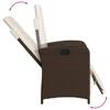 Vidaxl 5-Cz. Gartenmöbel-Set mit Kissen, Braun, Polyrattan