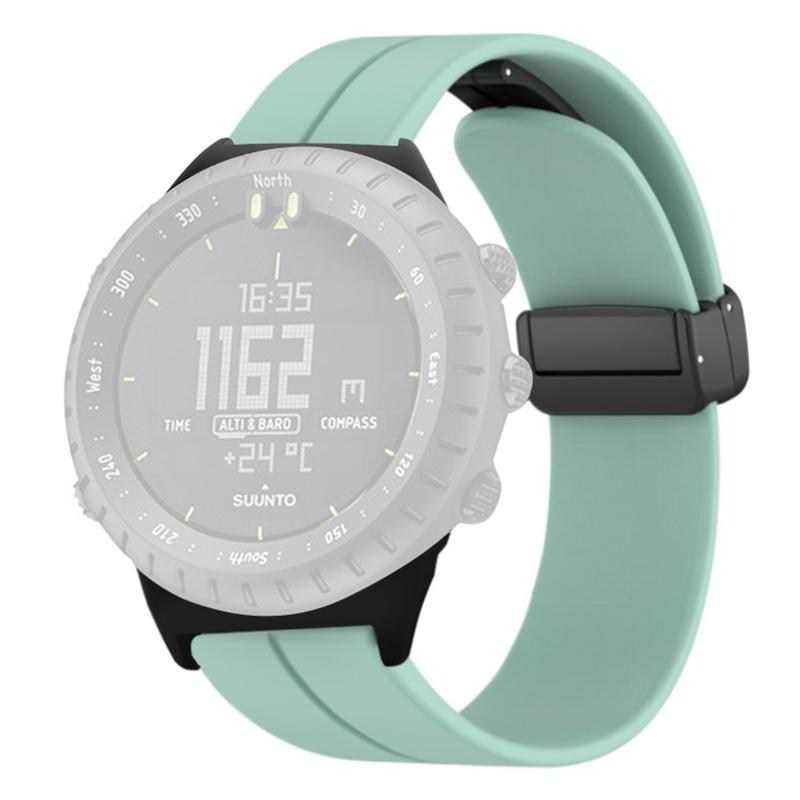 

For Suunto Core Silicone Watch Bands Magnetic Buckle 22mm Strap Replacement Mint Green