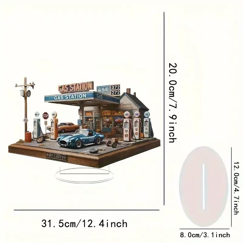 Eid Celebration Acrylic Mosque Tabletop Decoration - 2D Graphic Design - Home & Window Display, Ramadan & Easter Perfect Gift.